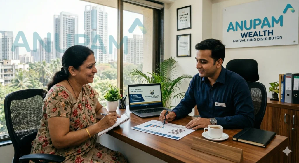Anupam Wealth team at their Mutual Fund Distributor office in Goregaon